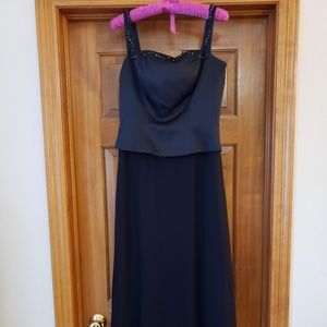 Black long bridesmaid, mother of the bride